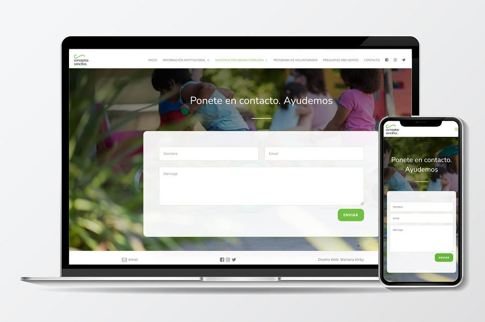 Diseño de Página Web para la ONG Conceptos Sencillos Sitios Web Institucionales para ONG´s