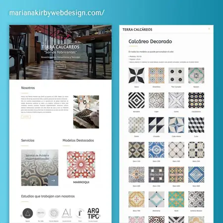 Sitio web para empresa que fabrica cerámicos y revestimientos